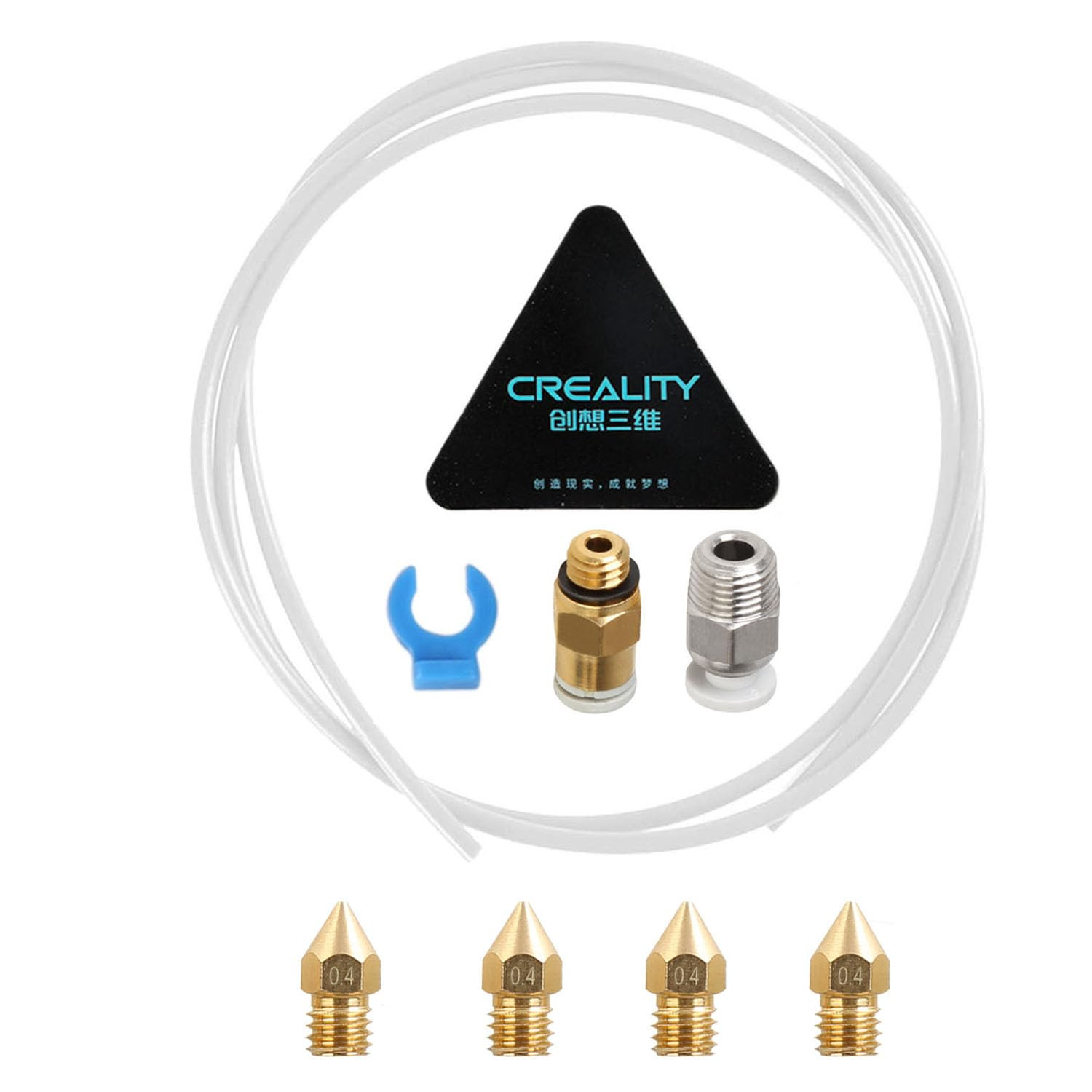 CR PTFE Teflon Bowden Tube & Nozzle Kit for 1.75mm 3D Printers