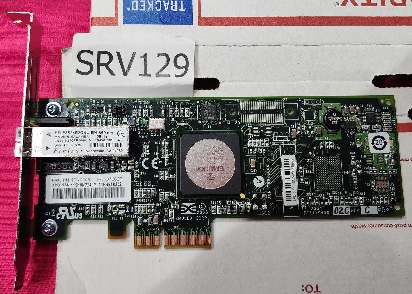 PBOX055-002 - IBM 10N7249 4GB Single Network PCI-E Card