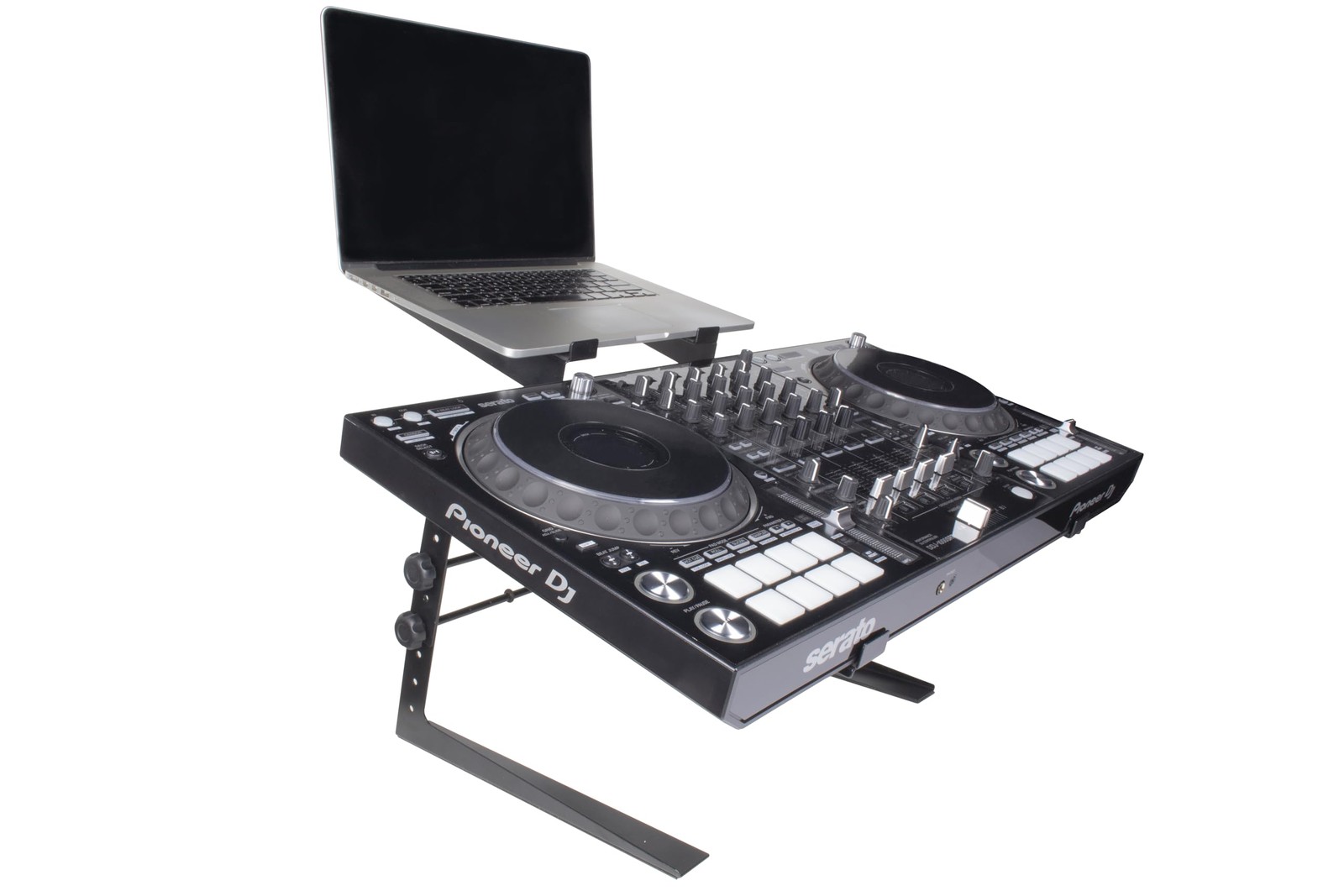 Headliner Covina Portable Dual DJ Controller Stand; Adjustable and Durable DJ...