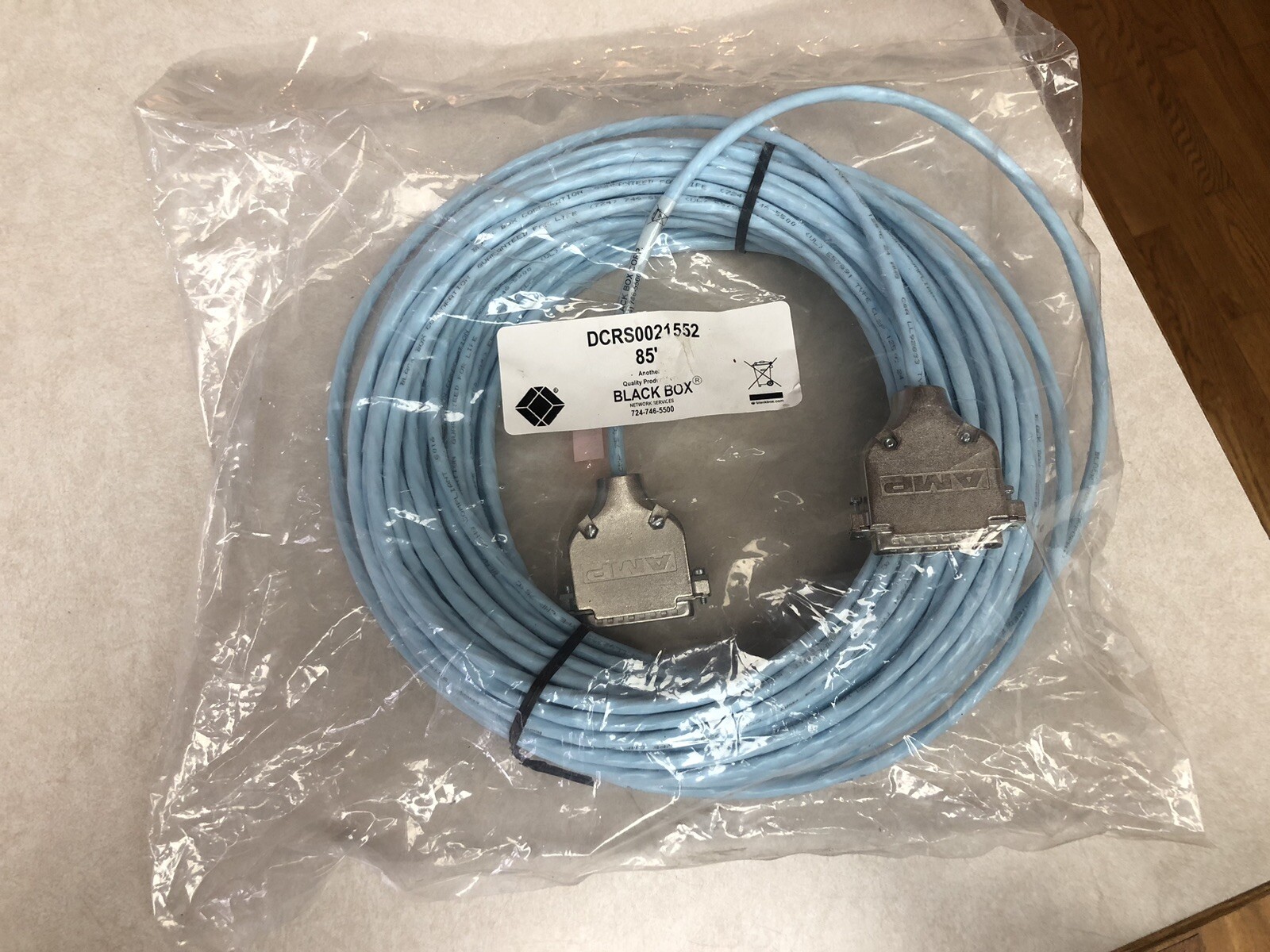 Black Box 12 Pin Cable DCRS0021552 85’ AMP Connectors New
