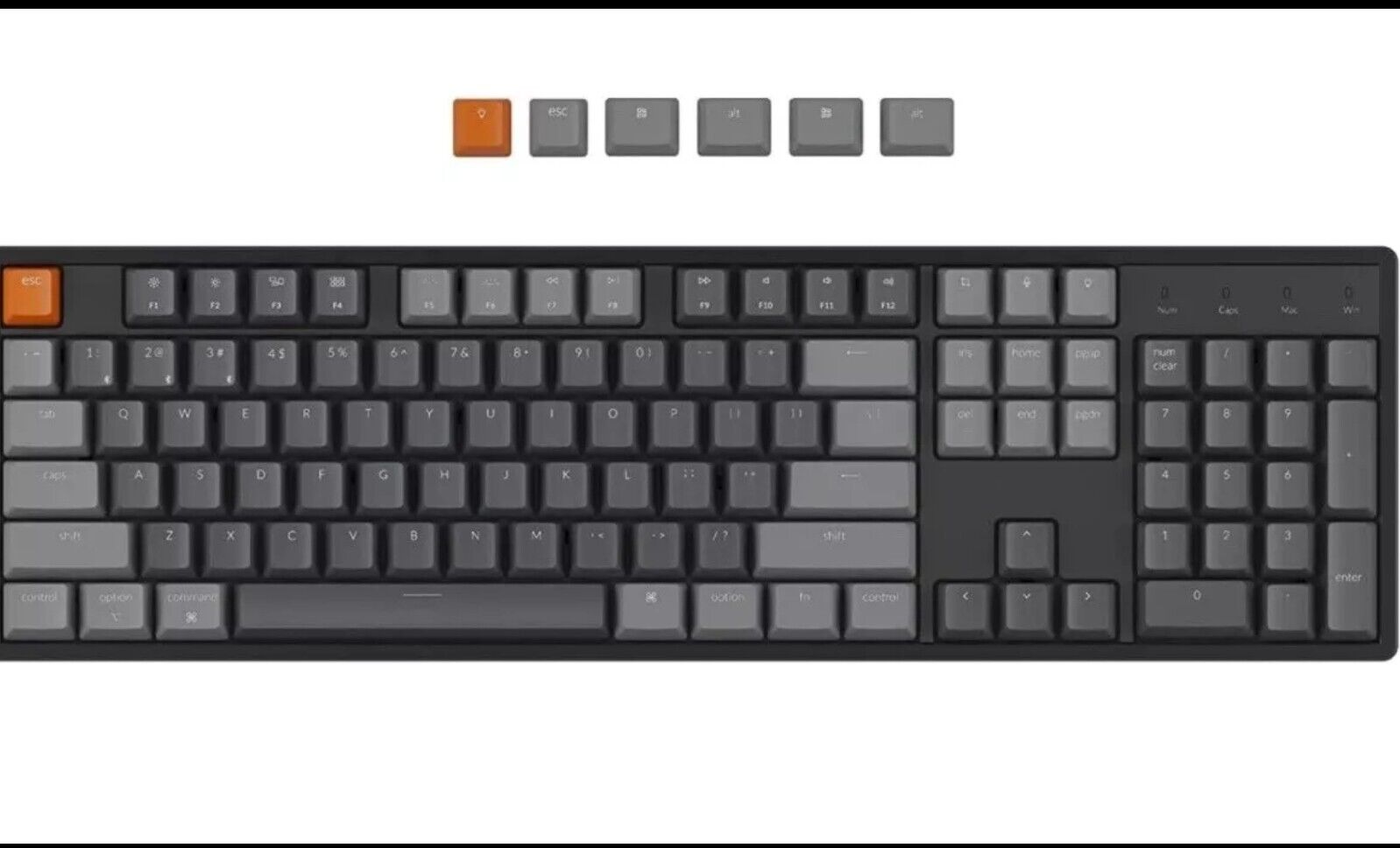 Keychron K10 Full Size Mechanical Keyboard K10C3 Bluetooth RGB Brown SW Aluminum