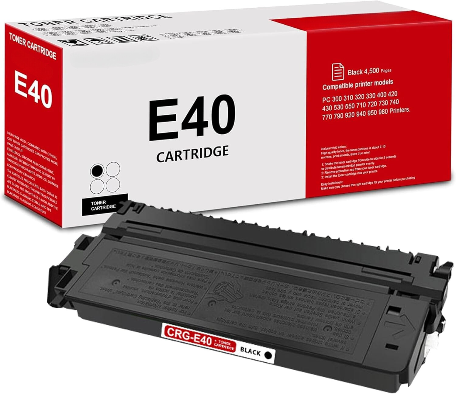 1PKE40 Toner Cartridge For Canon PC940 PC920 PC921 PC980 FC108 PC160 PC170 PC210