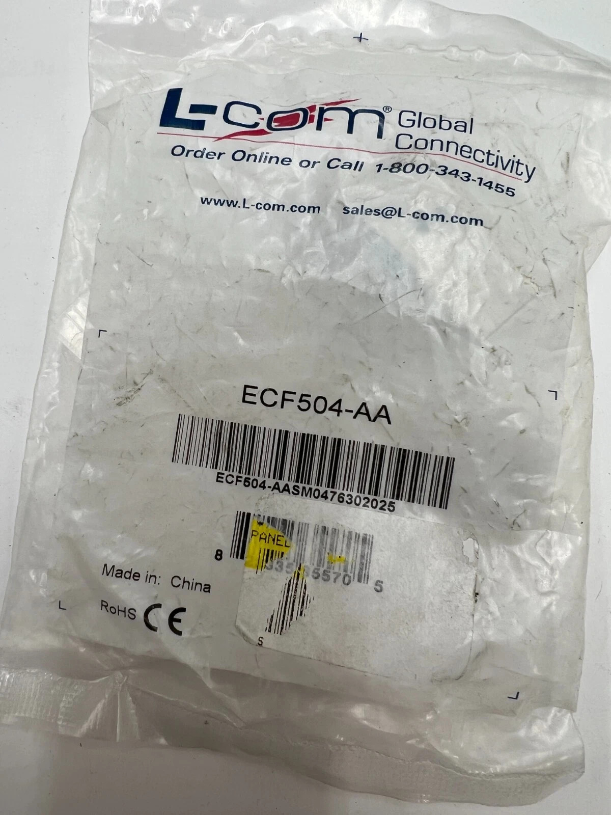 (Qty 2) L-Com USB Adapter Shielded USB Type A Receptacle ECF504-AA