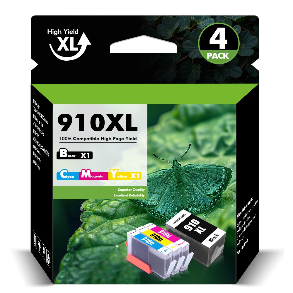 4PK 910XL Printer Ink for HP OfficeJet Pro 8010 8020 8022 8025 8028 8030 W/Chip
