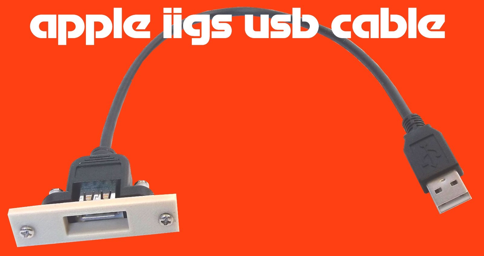 ✅ 🍎NEW Apple IIGS USB Cable & Back Plate Connector v2 WITH HUB💕