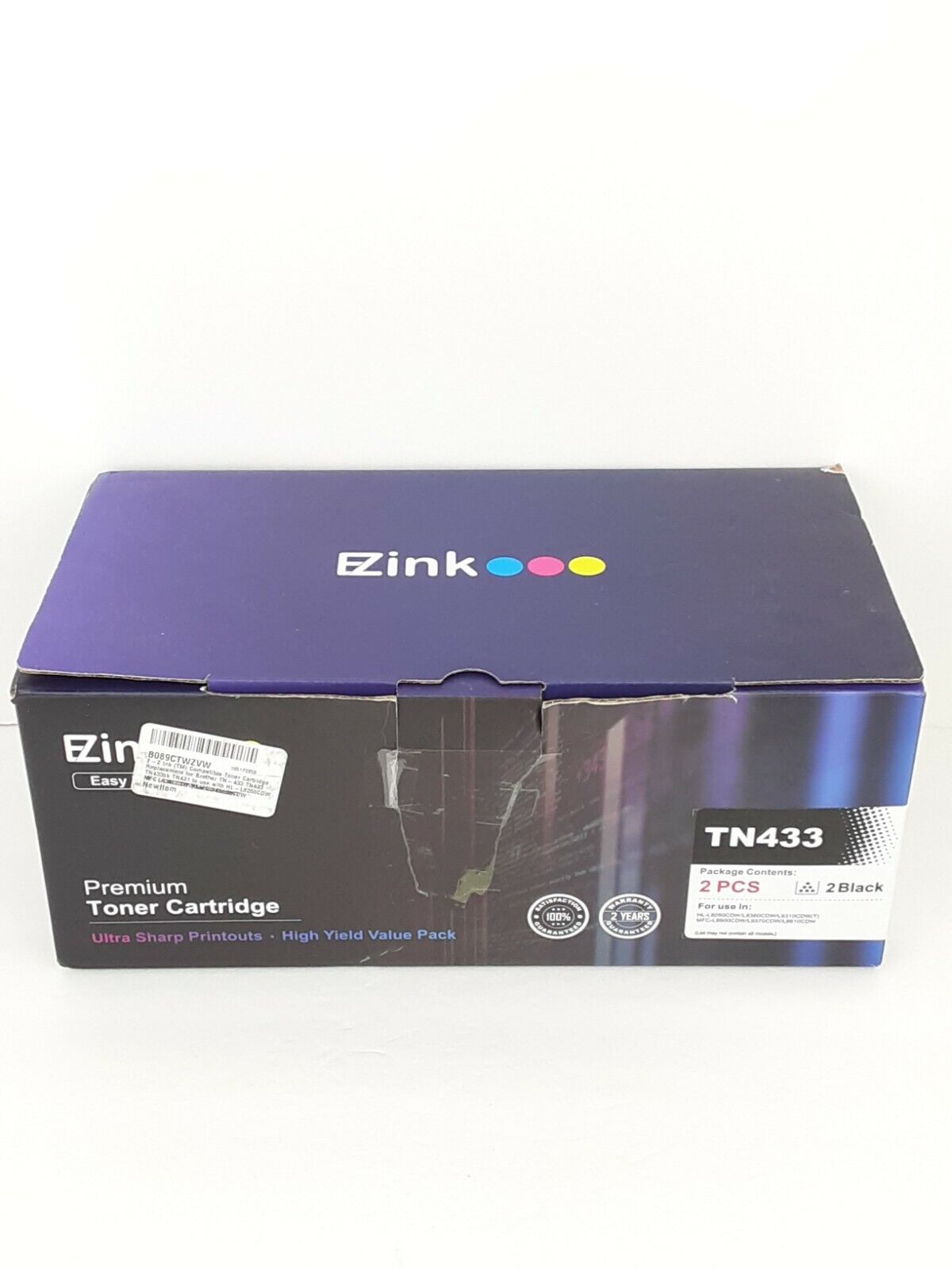 NEW EZink 2 PACK Black TN433 Toner Premium High Yield FAST SHIP Sharp Cartridges