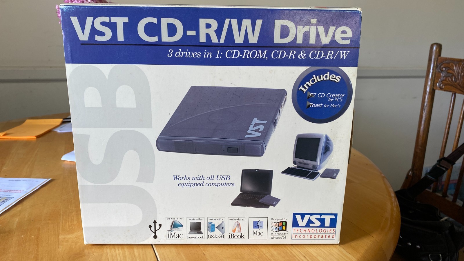 Vintage VST CD-R/RW USB Drive with Toast Software NOS Never Used