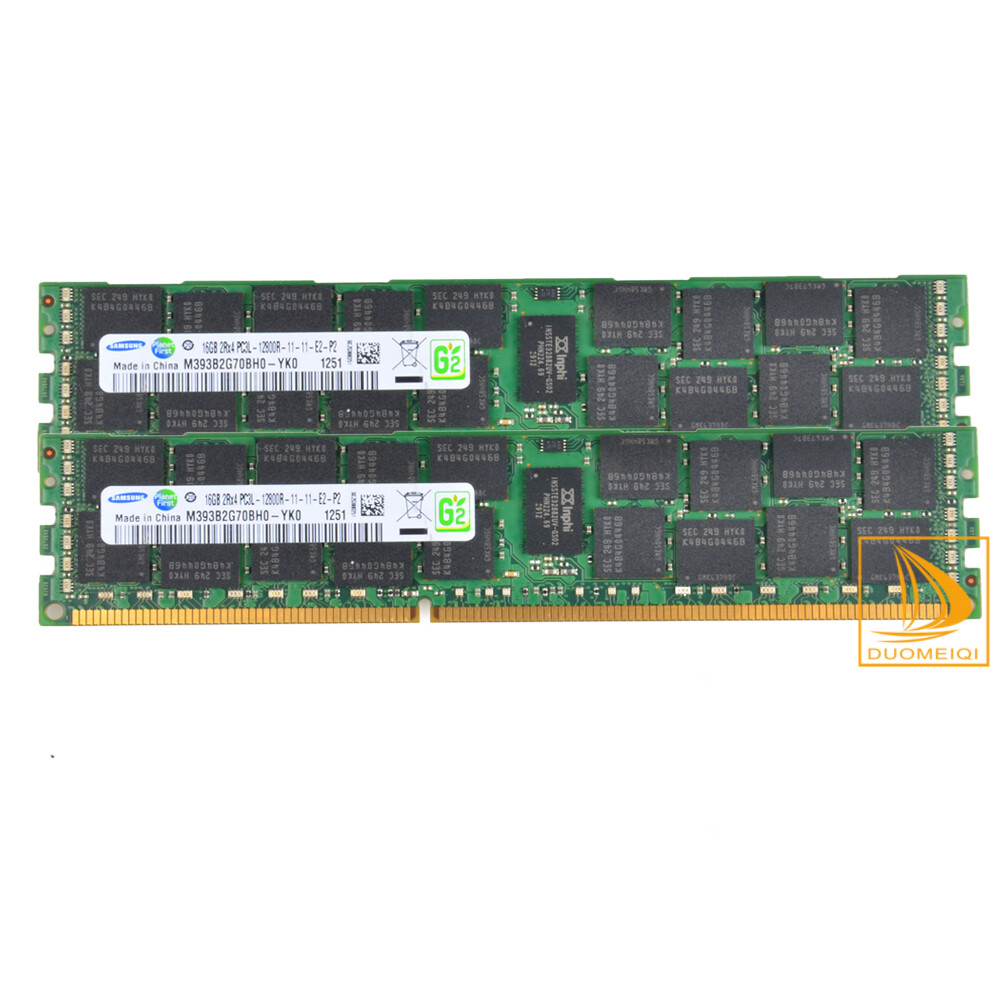 Samsung 2x 16GB 2RX4 PC3L-12800R DDR3L-1600MHz CL11 ECC REG Server RAM Memory ##