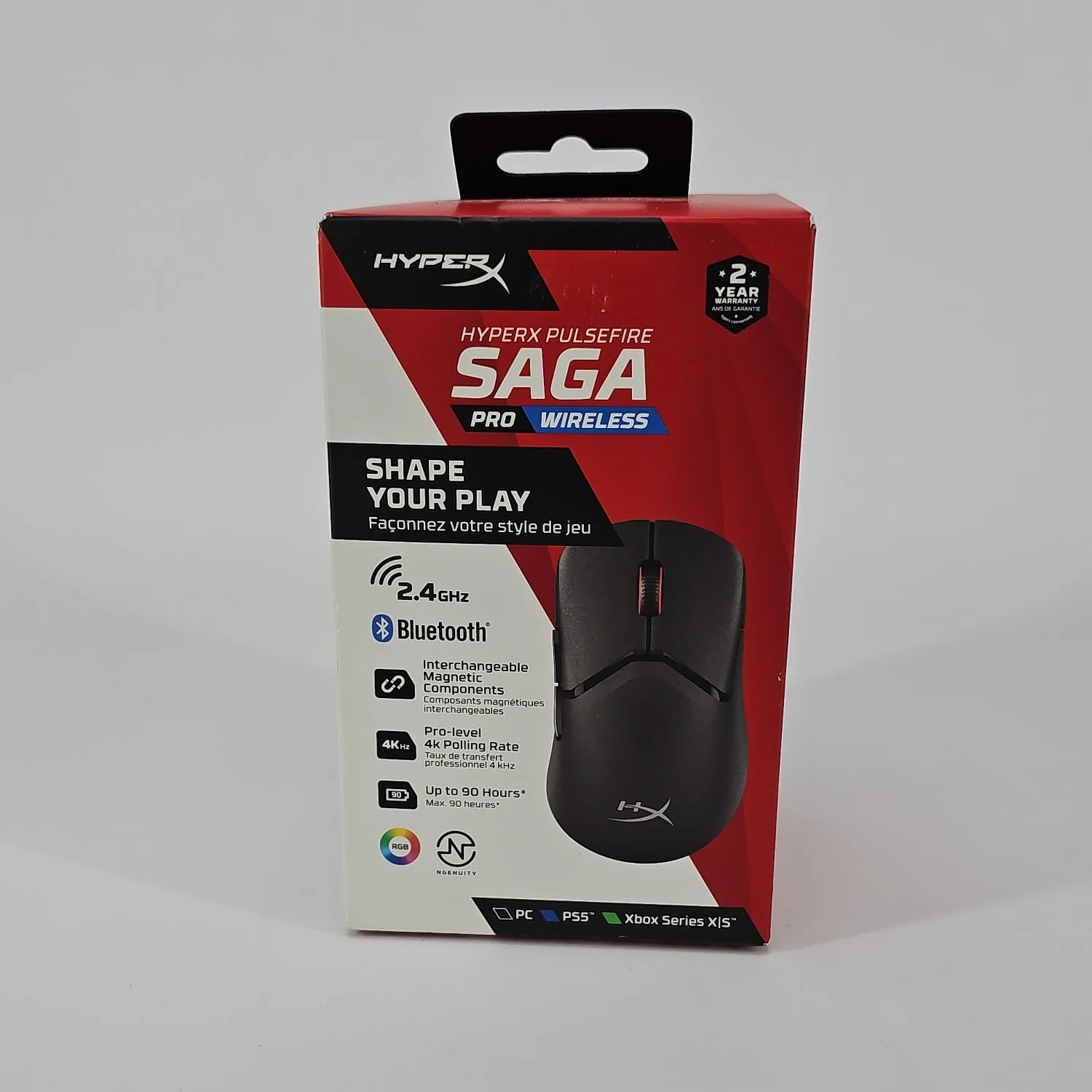 New HyperX Pulsefire Saga Pro HXMS241 Wireless Mouse Black