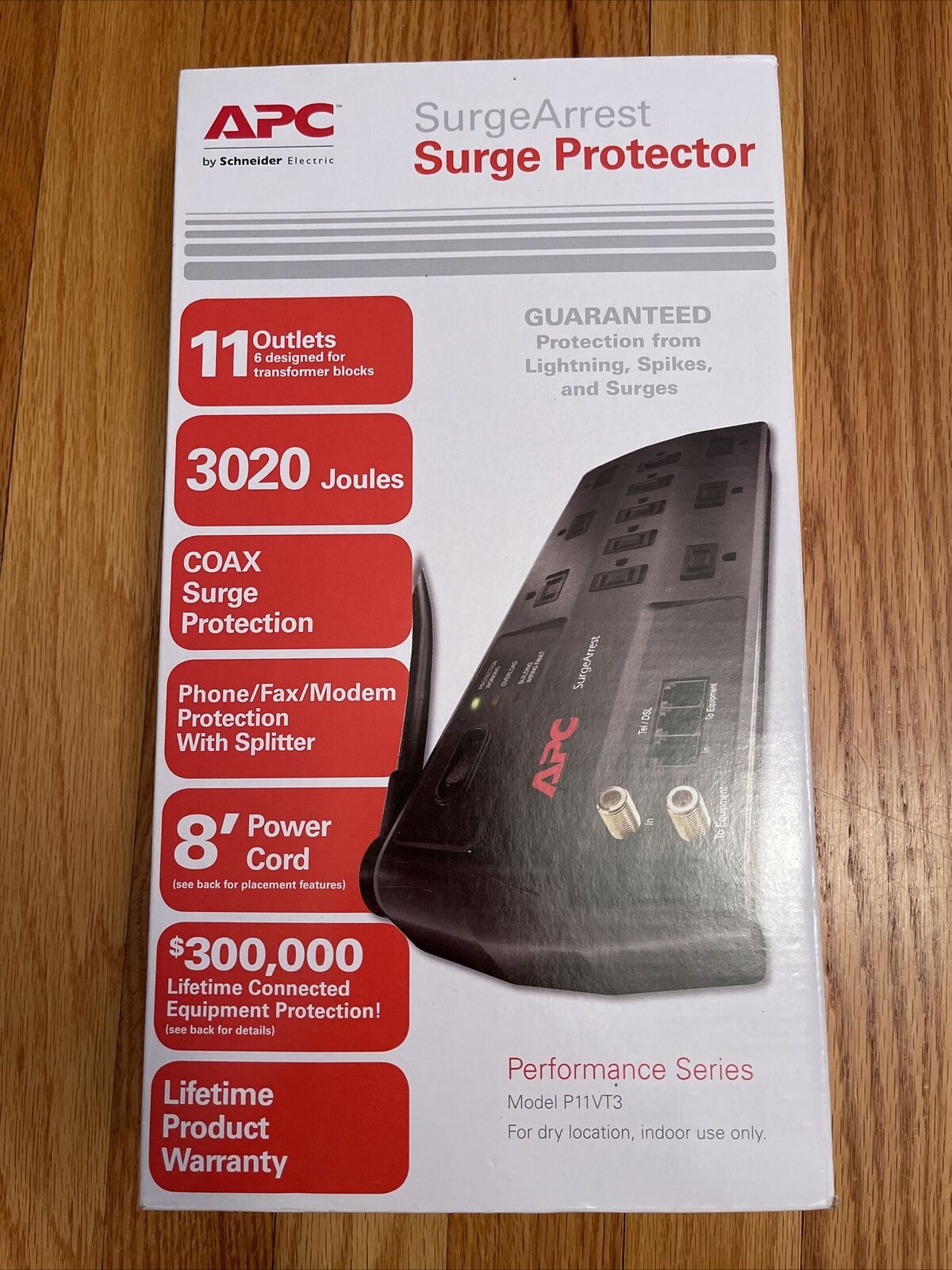 APC Performance SurgeArrest 11 Outlet Surge Protector Outlets Phone P11VT3