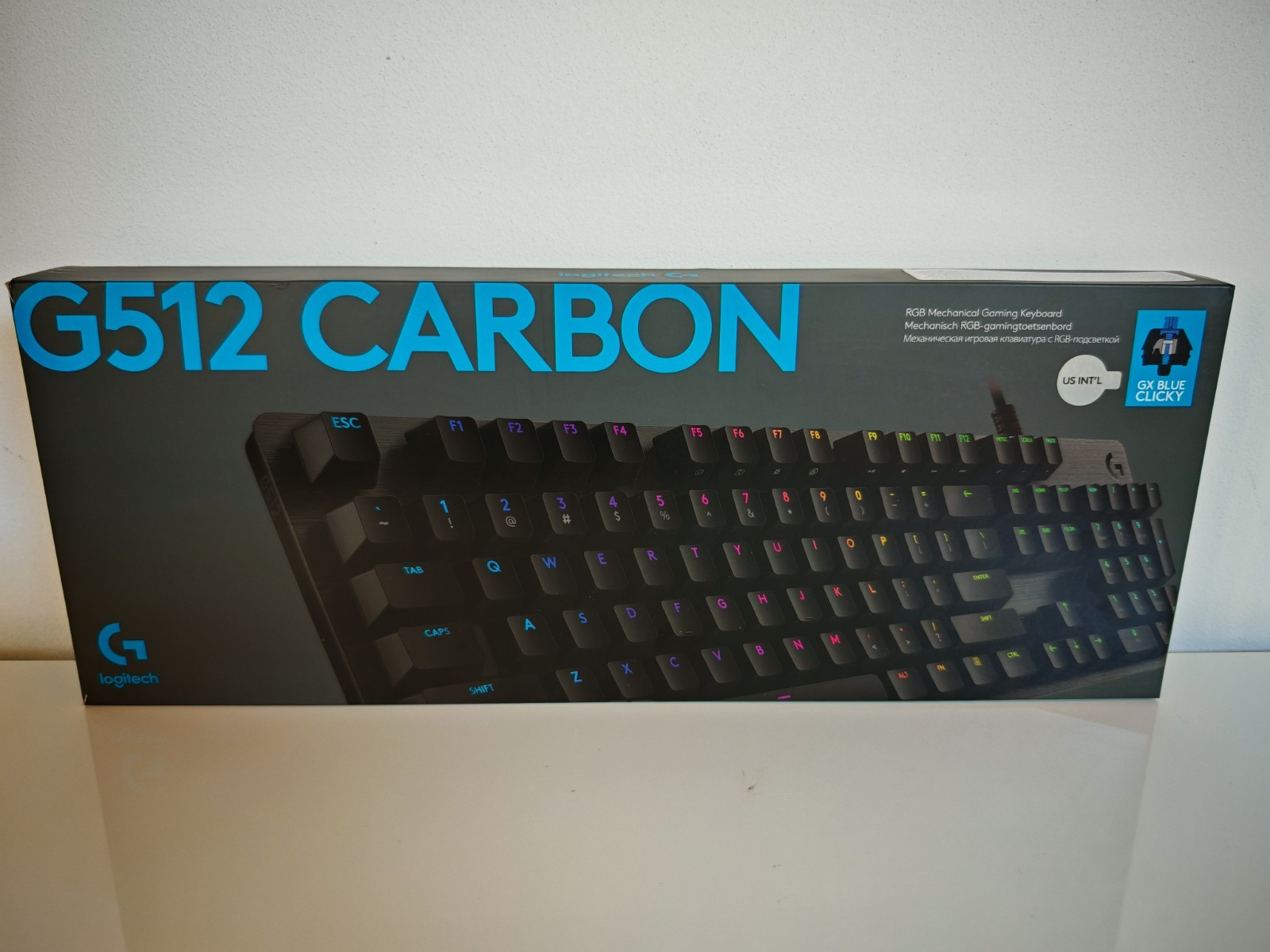 Logitech G512 Carbon Mechanical Gaming Keyboard RGB QWERTY GX Blue Clicky