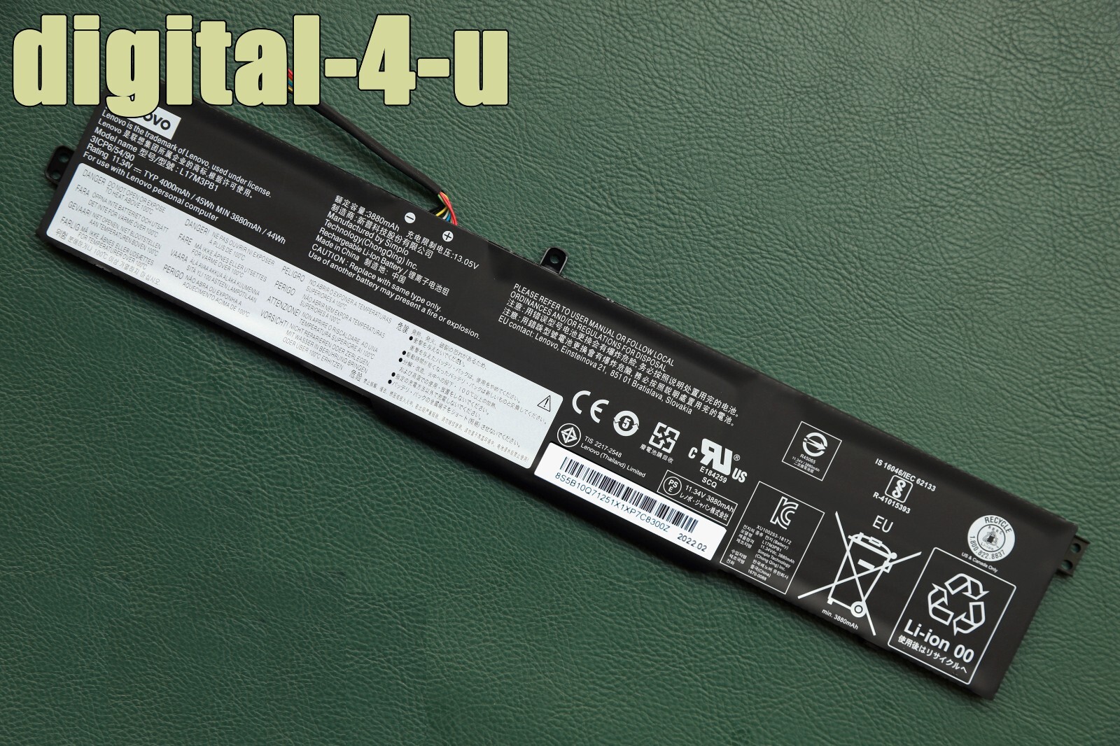 New Genuine L17M3PB1 L17C3PB0 OEM Battery for Lenovo IdeaPad 330-15ICH 330-17ICH