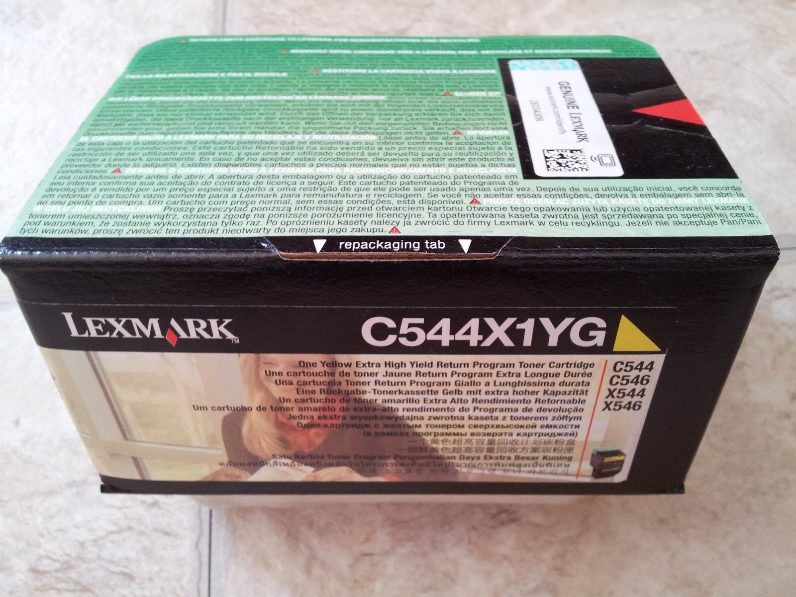 LEXMARK-C544X1YG ONE YELLOW EXTRA HIGH YIELD RETURN TONER CARTRIDGE (NEW IN BOX)