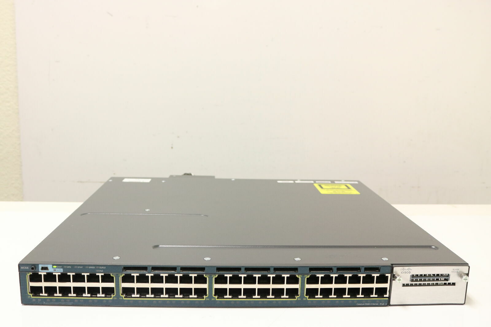 Cisco WS-C3560X-48PF-S • 48-Port PoE+ Gigabit Switch 1x C3KX-PWR-1100WAC