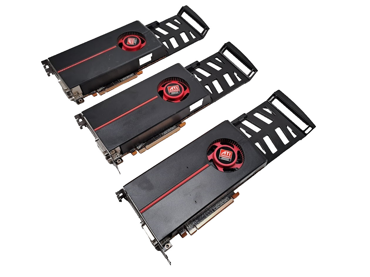 3x ATI Radeon C010 ATI-102-C01002(B) 1GB Dual DVI HDMI DP Video Graphics Card
