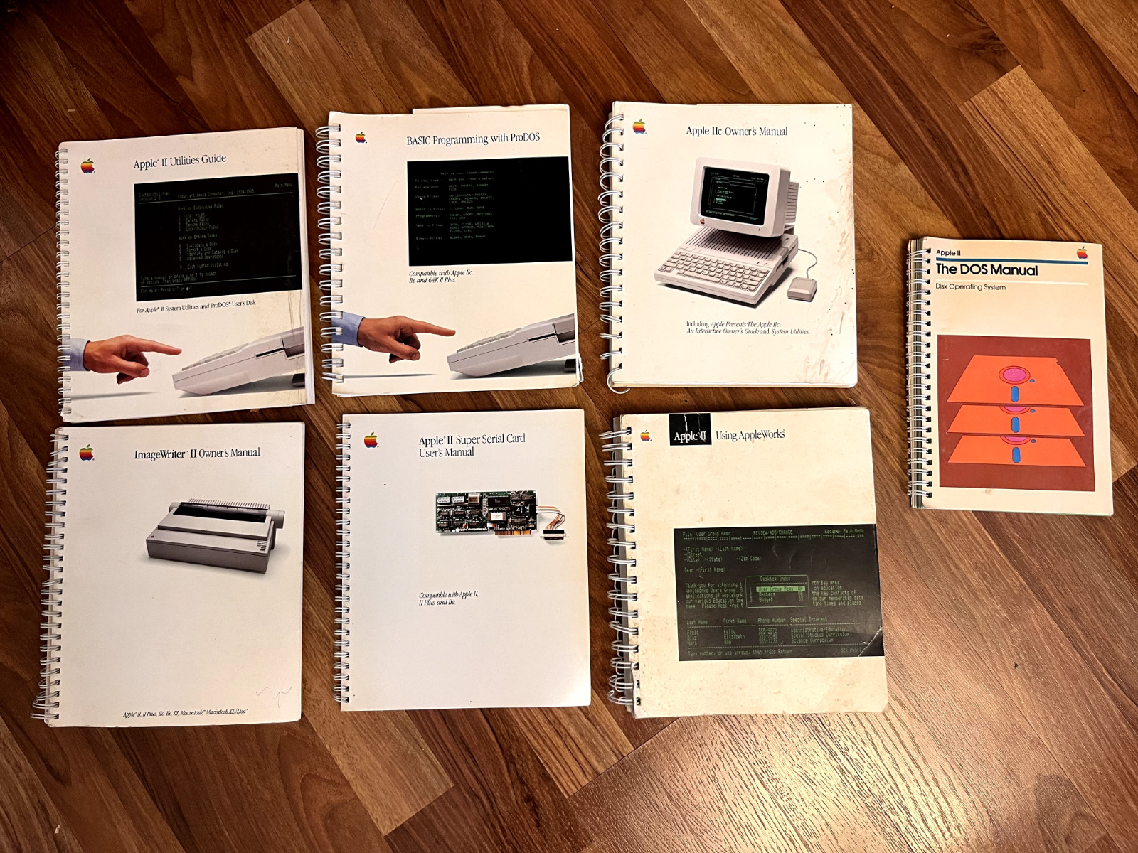 Apple IIc Owners Manual Utilities Guide Serial BASIC AppleWork Imagewrite Spiral