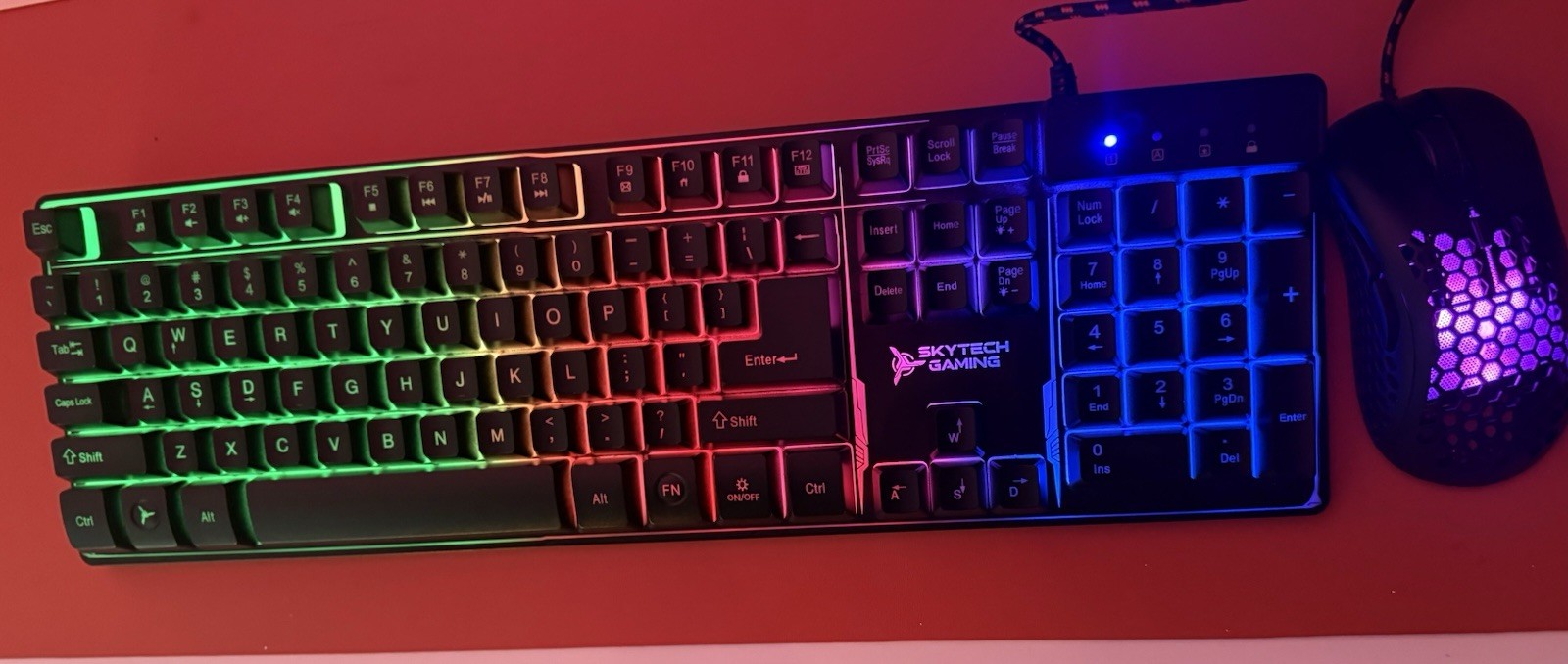 Skytech Gaming K-1000 Keyboard & M-1200N Mouse Wired RGB Black 1000 DPI