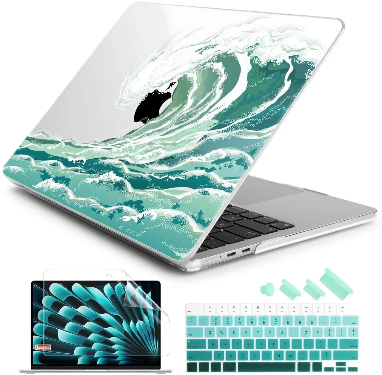 BATIANDA MACBOOK 2023 15 IN CASE WIYTH KEYBOARD COVER AND SCREEN PROTECTOR