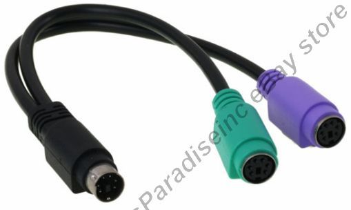 Lot10 Notebook/Laptop PS2 Y/Splitter Mouse&Keyboard Cable/Cord/Wire Adapter {K
