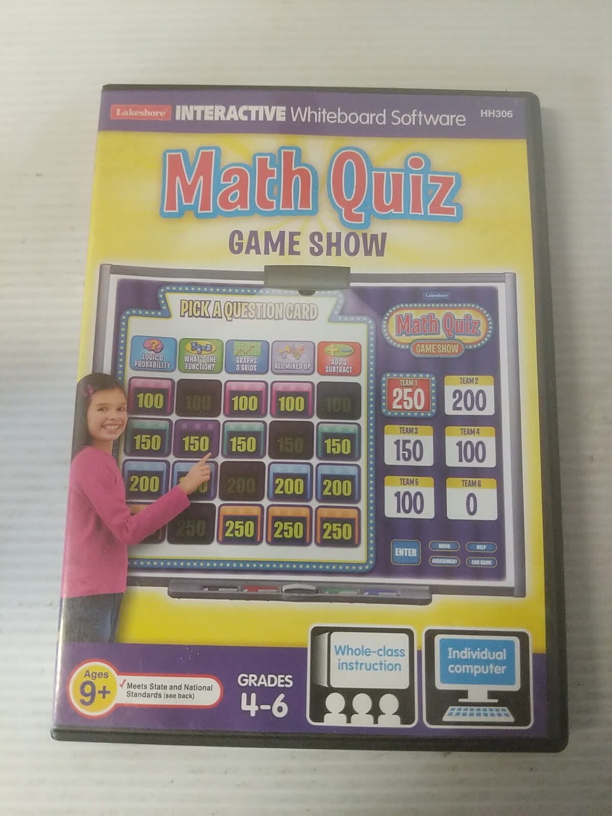 Lakeshore Interactive Math Quiz Game Show - Grades 4-6 CD-ROM no manual ~ #140