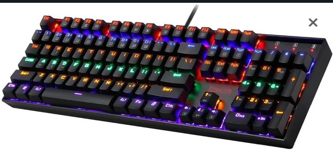 Redragon K551 Mechanical Gaming Keyboard RGB LED Backlit Wired (104 Keys, Black)
