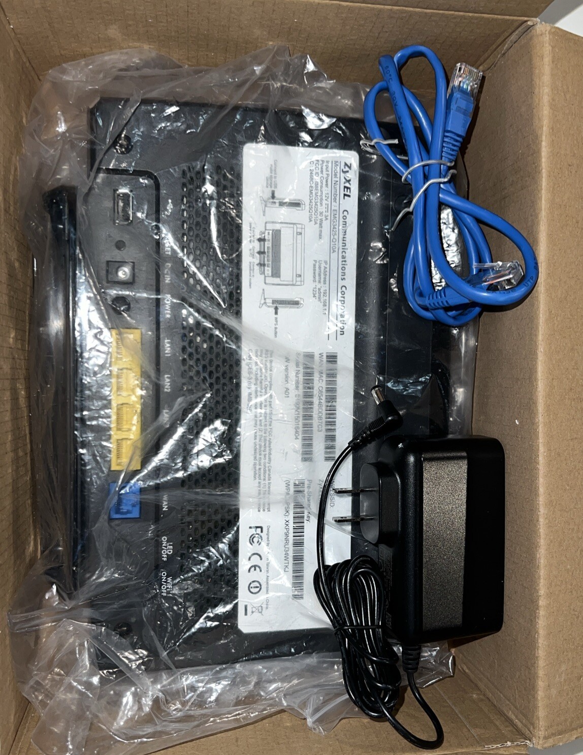 ZyXEL Router EMG3425-Q10A Router Network Dual Band Wireless Ethernet Gateway