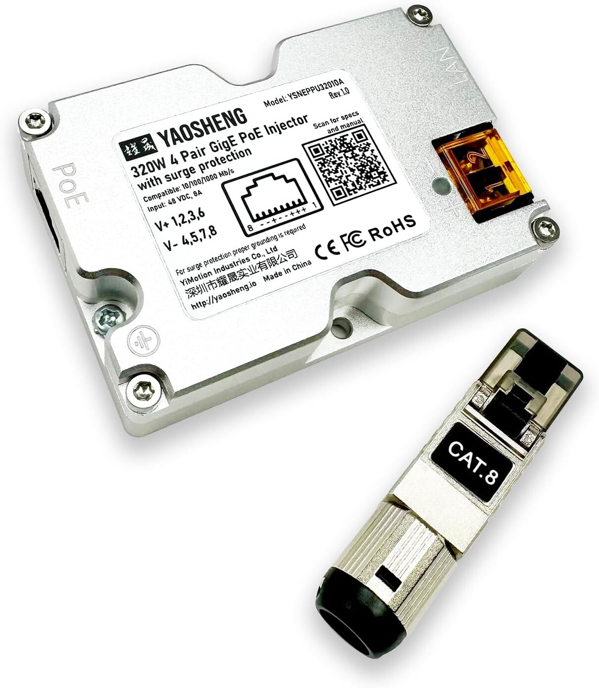YAOSHENG 320W PoE Injector for Starlink HP (Starlink High Performance)