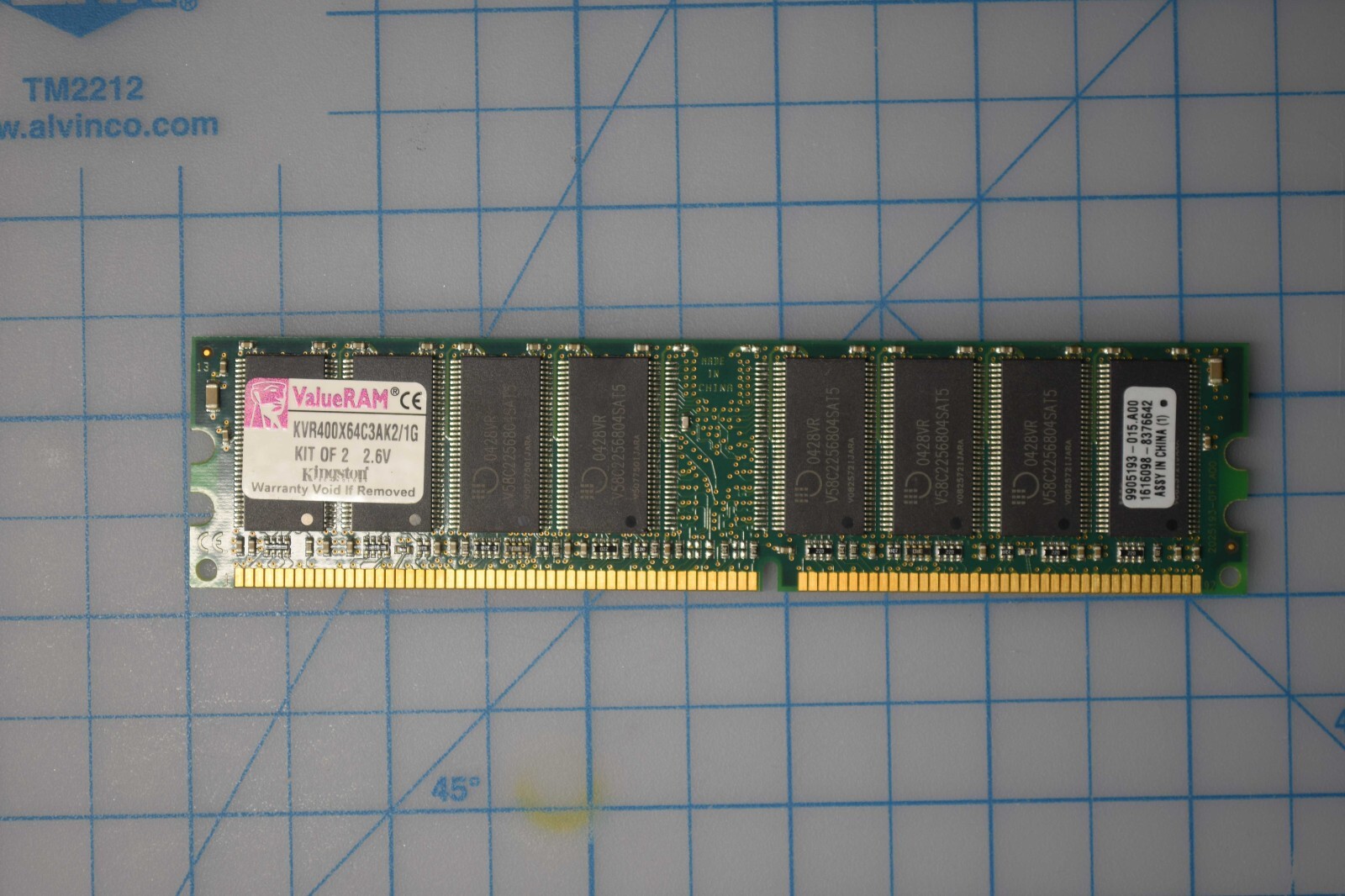 KINGSTON 1GB PC2100 Ddr 266Mhz Dimm 184P Memory Ram Grade A 9905193-015