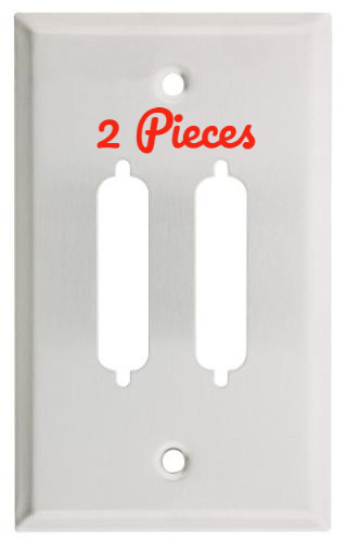 DB25 DOUBLE STAIN-STEEL WALL PLATE (2 PCS.)