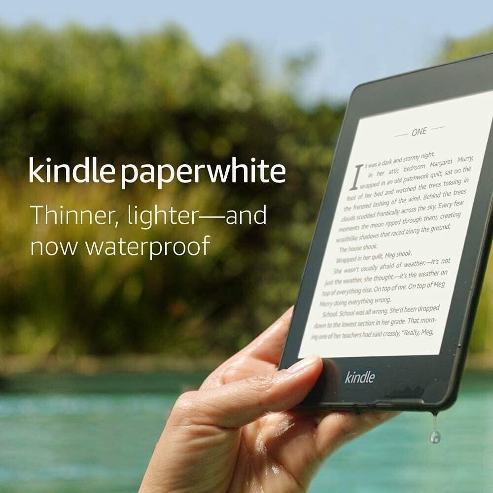 Amazon Kindle Paperwhite 10th Gen 2018 WiFi Waterproof 8GB Ebook Reader Black