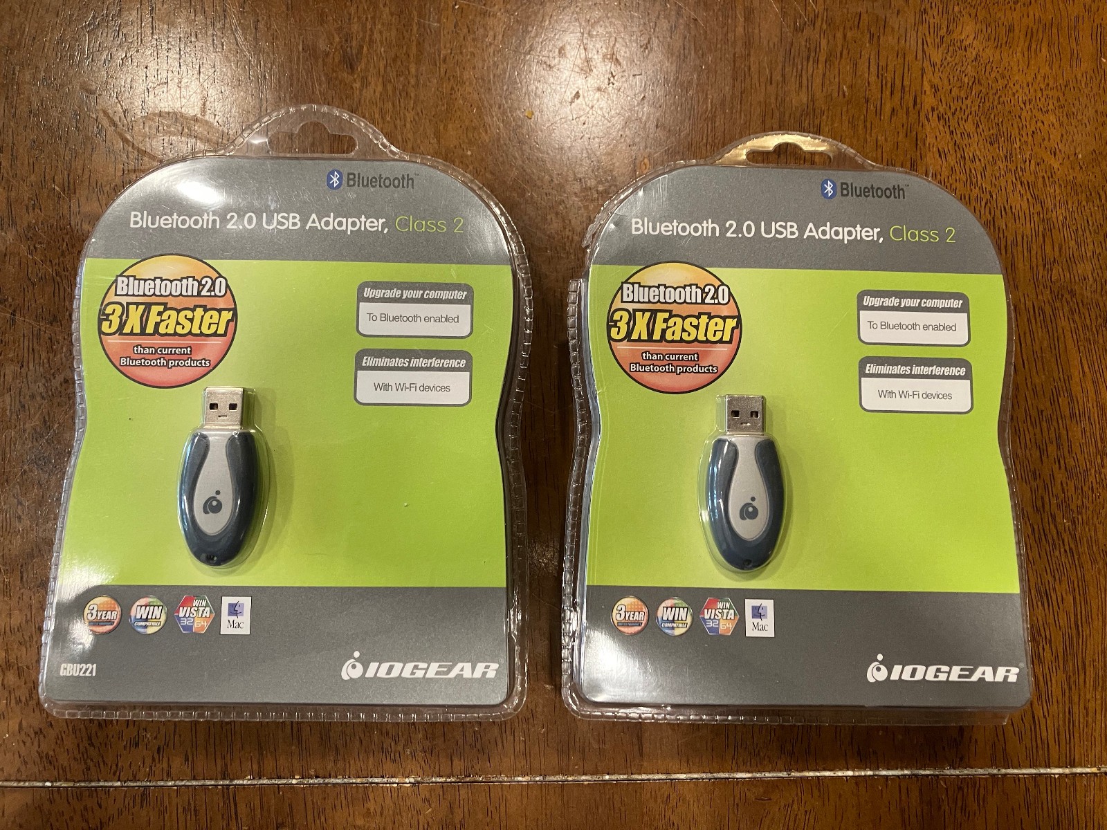 IOGEAR Bluetooth 2.0 USB Adapter CLASS 2, Set of Two, New in Packaging