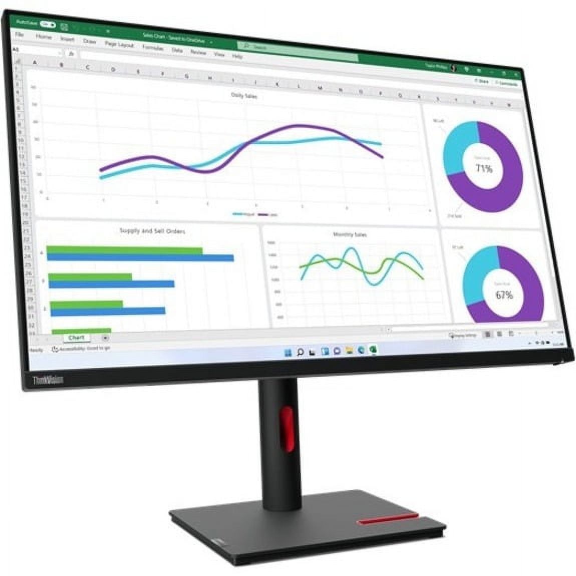 Lenovo ThinkVision T32h-30 32" Class WQHD LED Monitor - 16:9 (63d3gar1us)