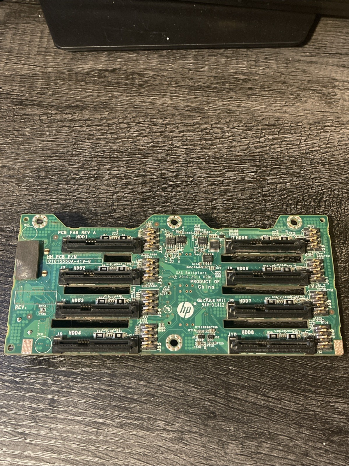 HP ProLiant DL380p Backplane Board 8 Bay 2.5" 643705-001, 01015550A-419-G
