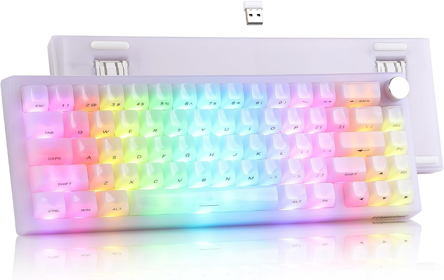 Wireless 60% Gaming Keyboard with Dedicated Knob,Mechanical Keyboard |