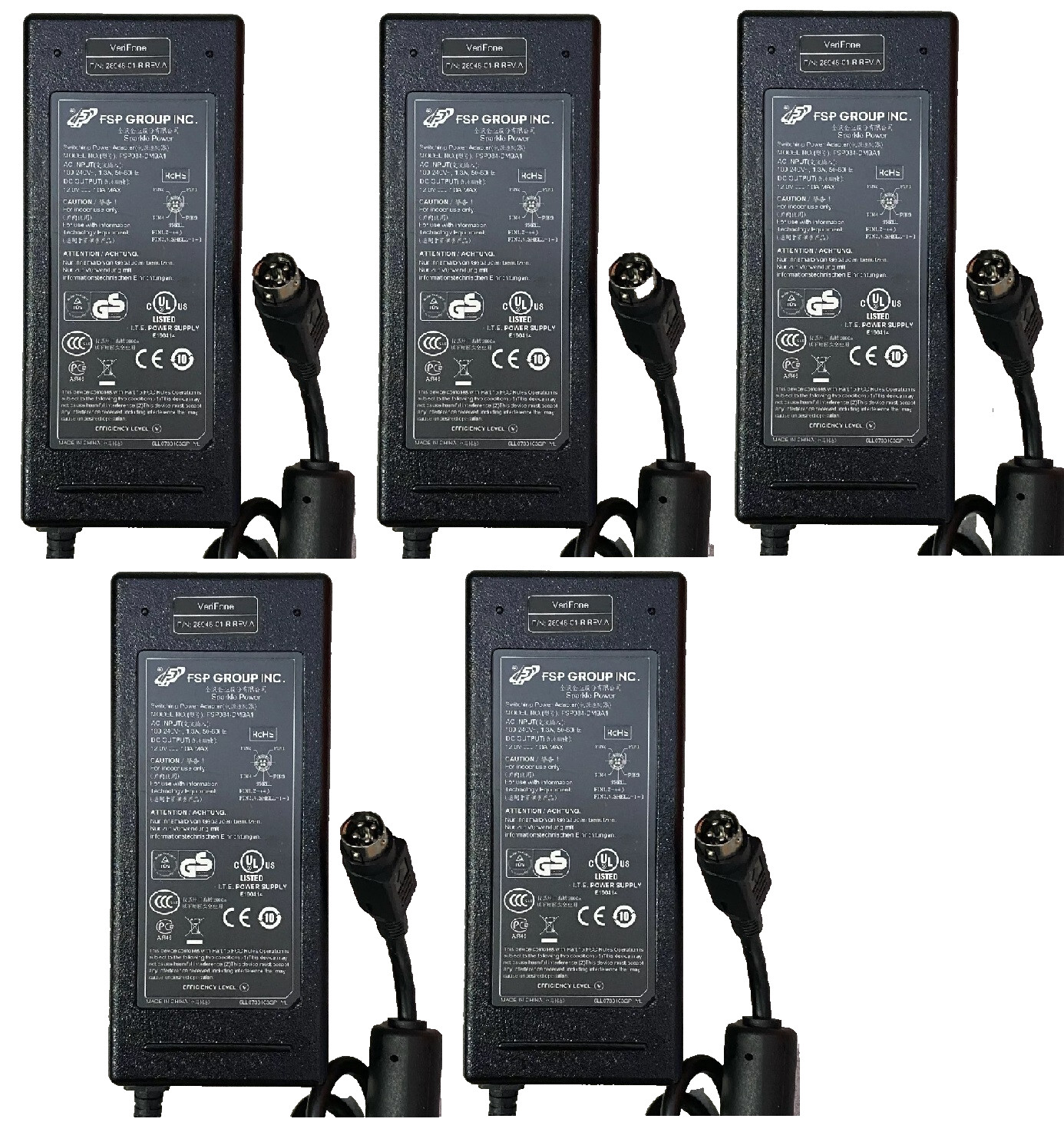 Lot 5 oem Genuine 4-Pin FSP FSP084-DMBA1 8948-01-R 12V 7.0A AC/DC Adapter Power