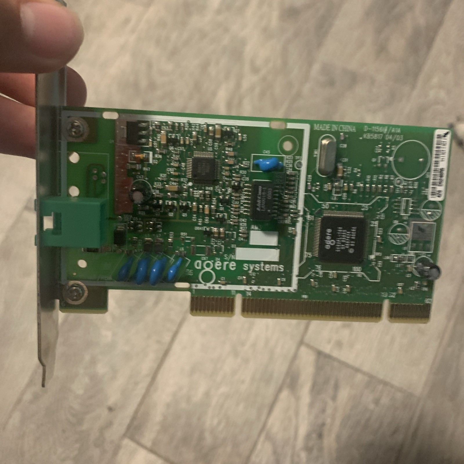 Agere Systems KB5817 D-1156#/A1A Modem Card 5187-5216