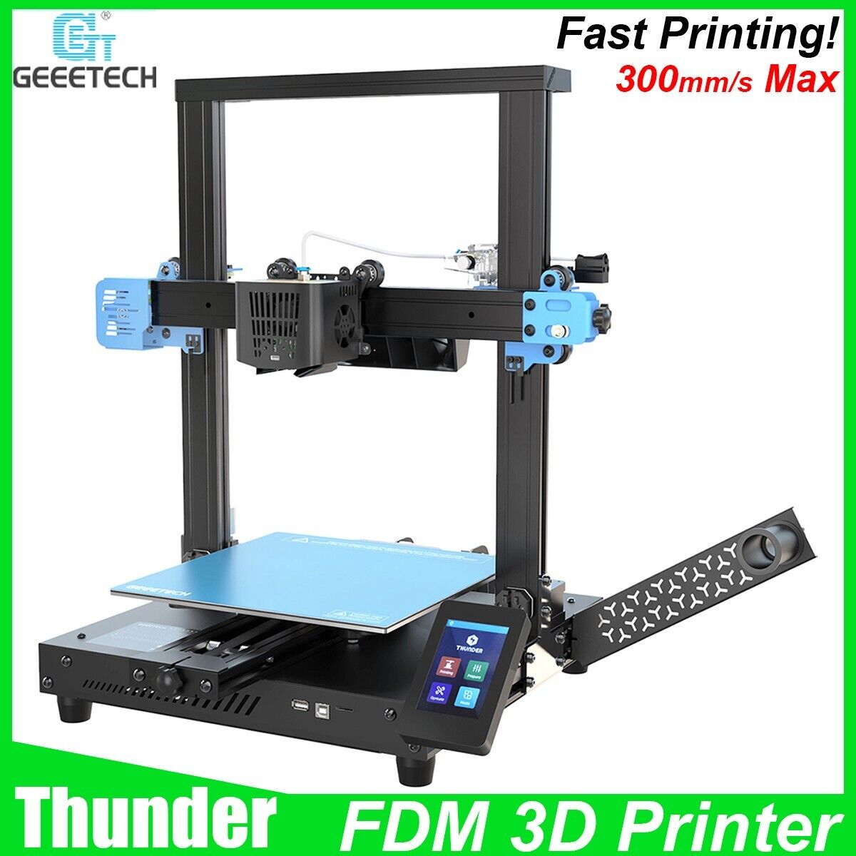 Geeetech Thunder 3D Printer 300mm/s High Speed Printing Support Auto-Leveling US