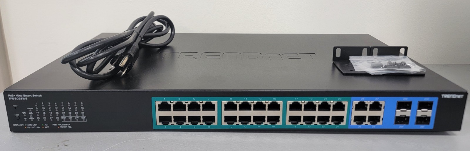 TRENDNet TPE-5028WS/A 28-Port Gigabit Web Smart PoE+ Switch New No Box