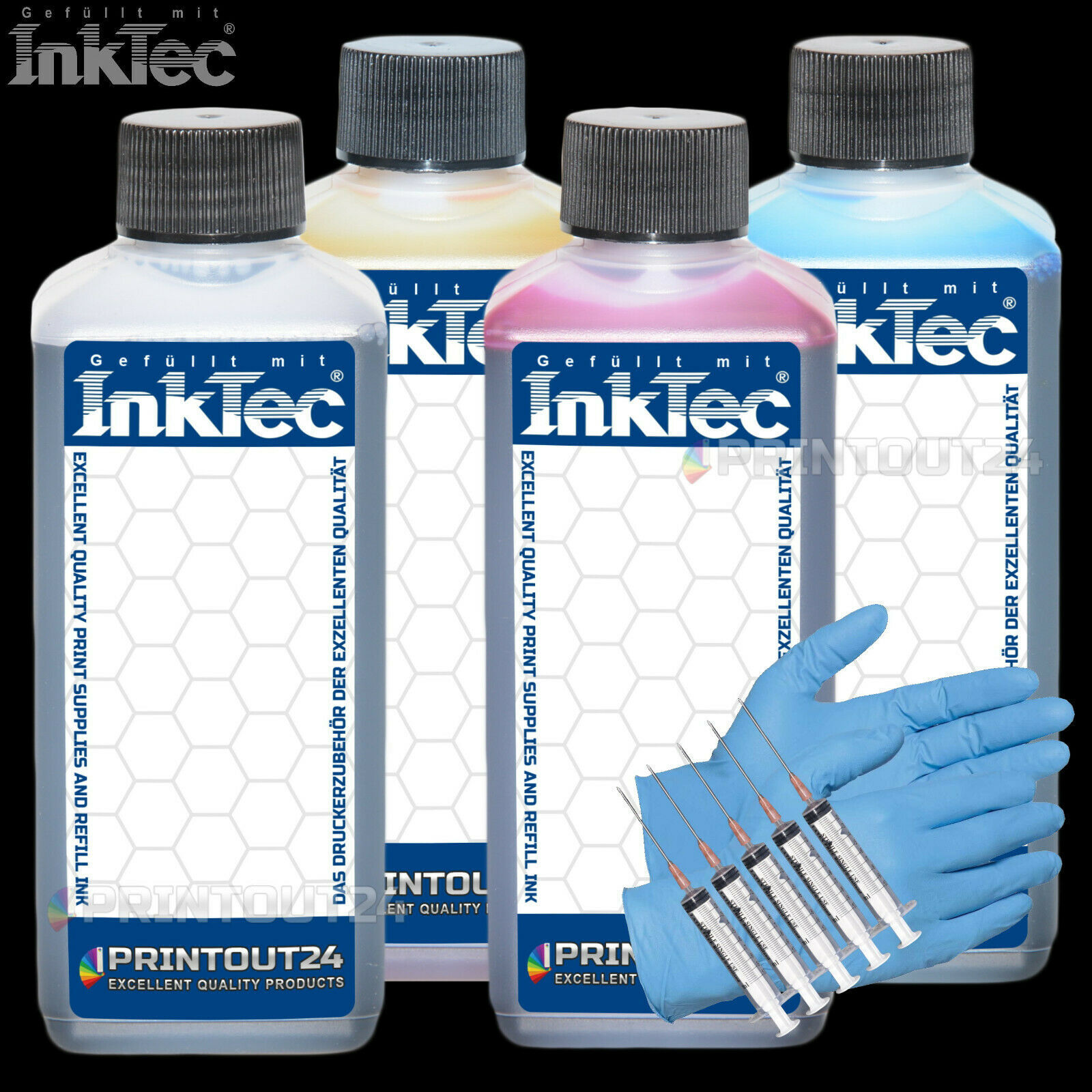 0.4L InkTec® Ink Refill CISS Hose System Quick Fill For HP 10XL 82XL
