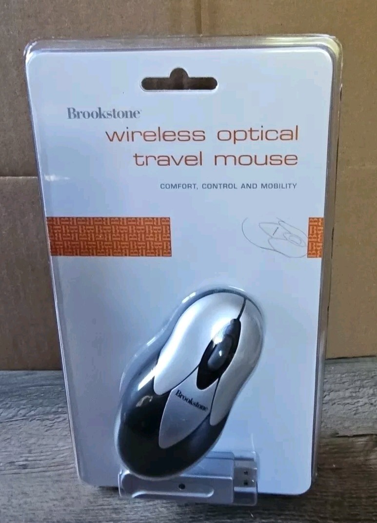 Brookstone Wireless Optical Travel Mouse New In Box 