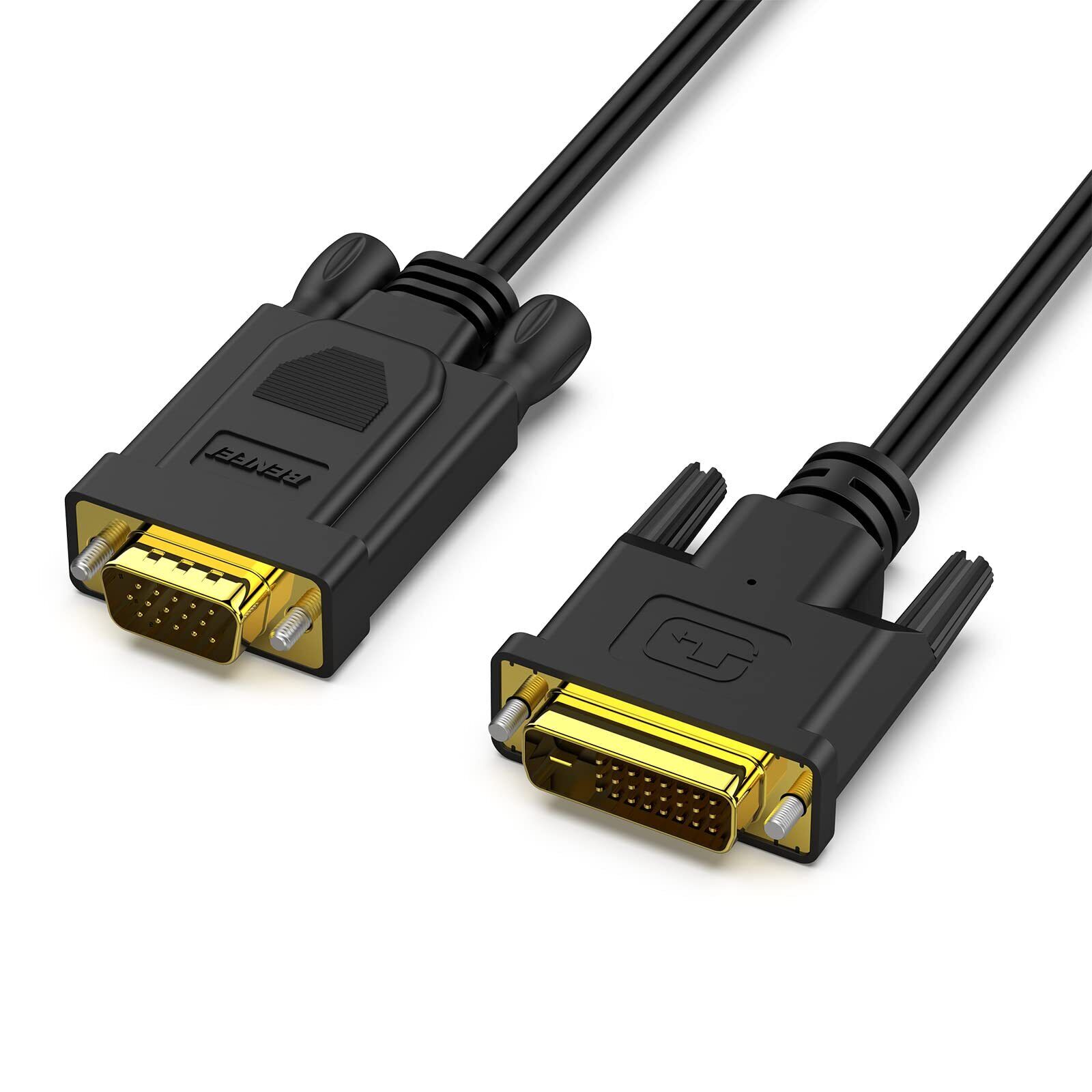 Active DVI-D to VGA, DVI-D 24+1 to VGA 6 Feet Cable Male to Male Gold-Plated ...