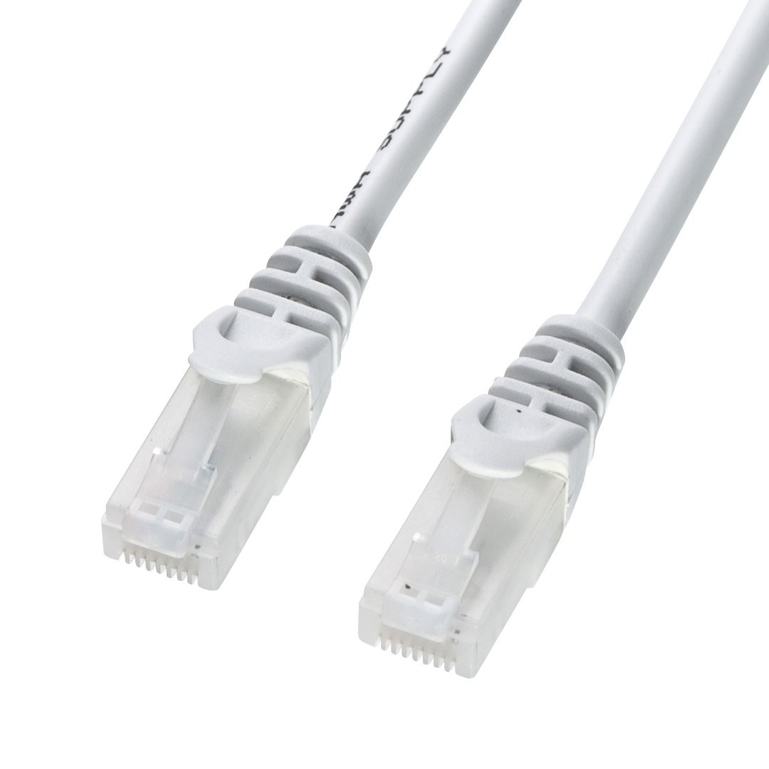 Sanwa Supply Cat5e LAN Cable with Anti-Snag Connector, 5m, White LA-Y5TS-05