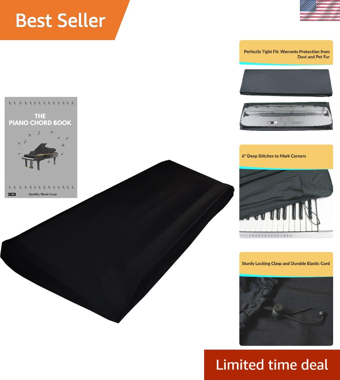 Stretchable Keyboard Dust Cover for 61 & 76 Key-keyboard: Best for all Digita...