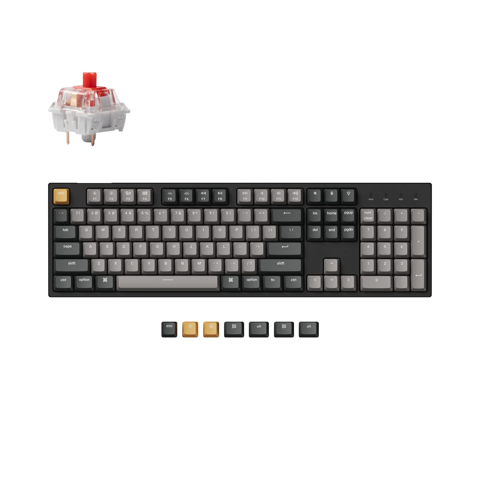 C2 Pro Wired QMK/VIA Mechanical Keyboard Full Size Layout Custom Programmable...