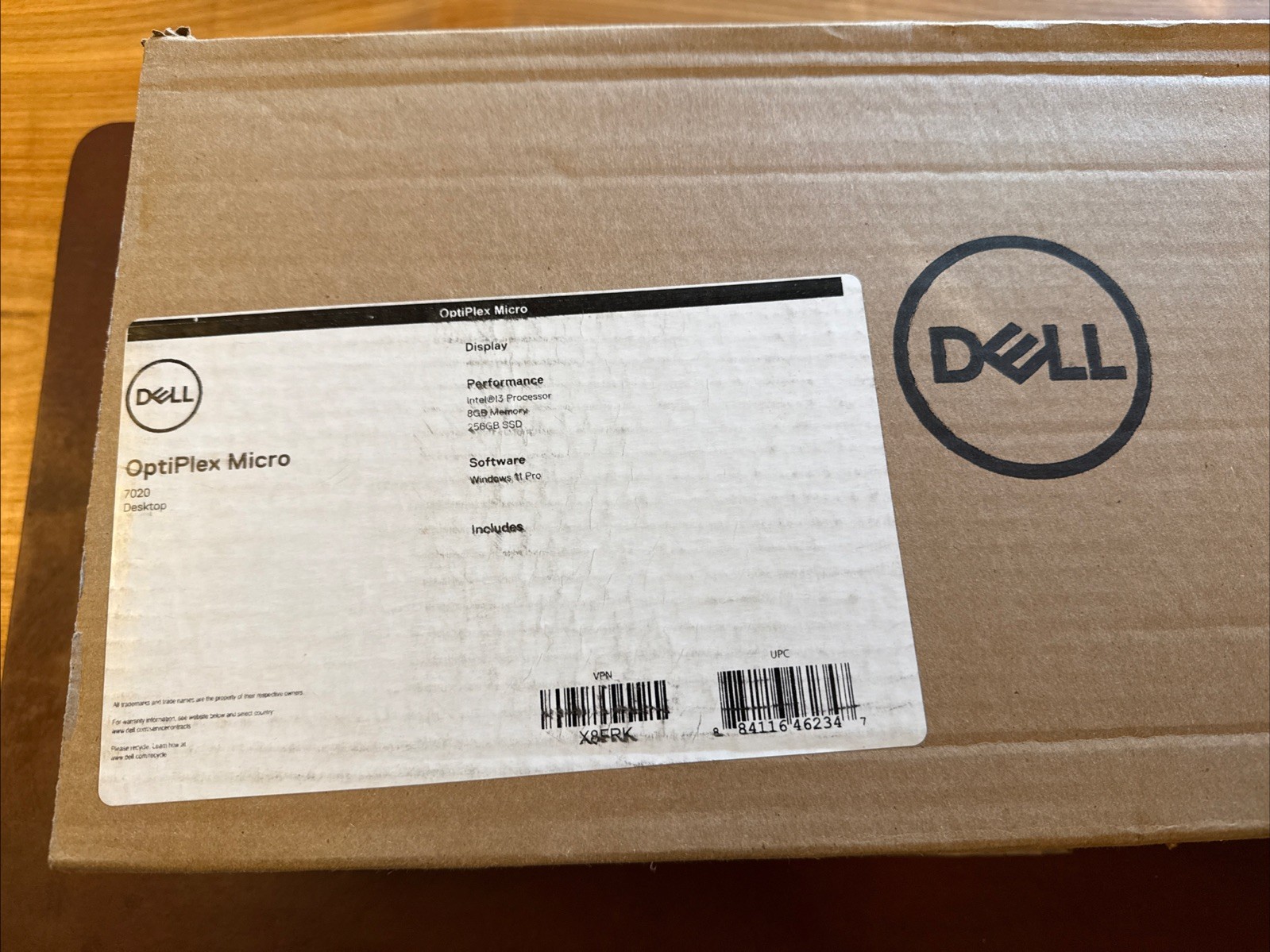 New Dell Optiplex 7020 Micro MFF - Intel i3-14100T 8GB RAM 256GB SSD -  WARRANTY