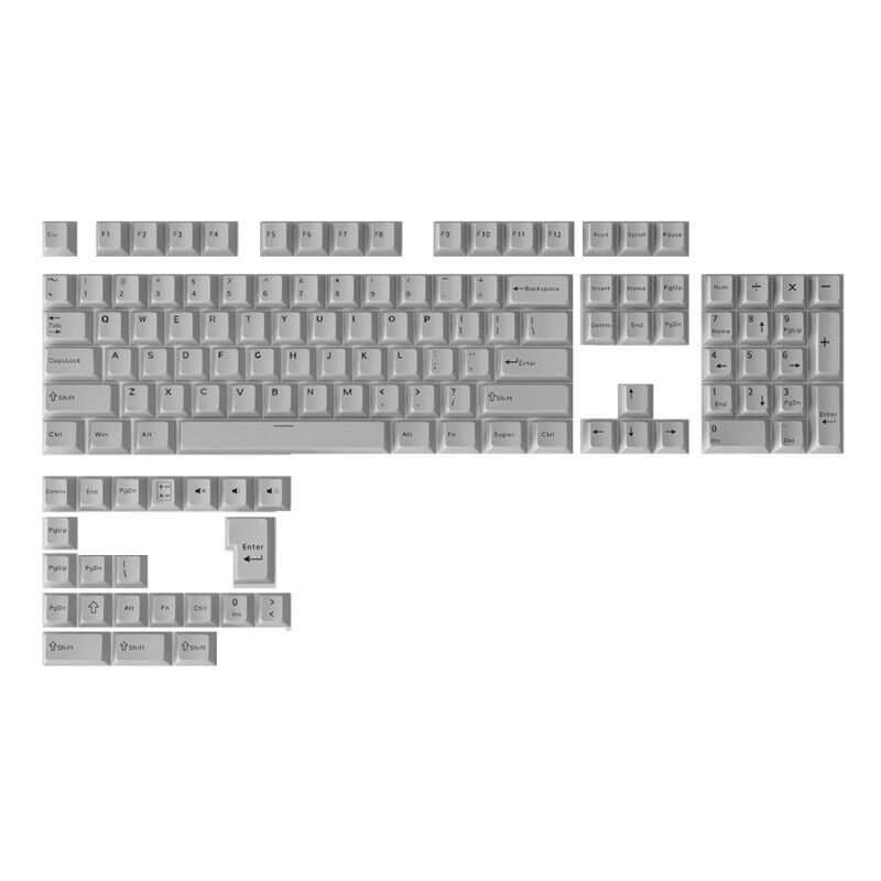 126PCS Keycaps Set for Standard Layouts Mechanical Keyboards Enhances Typing