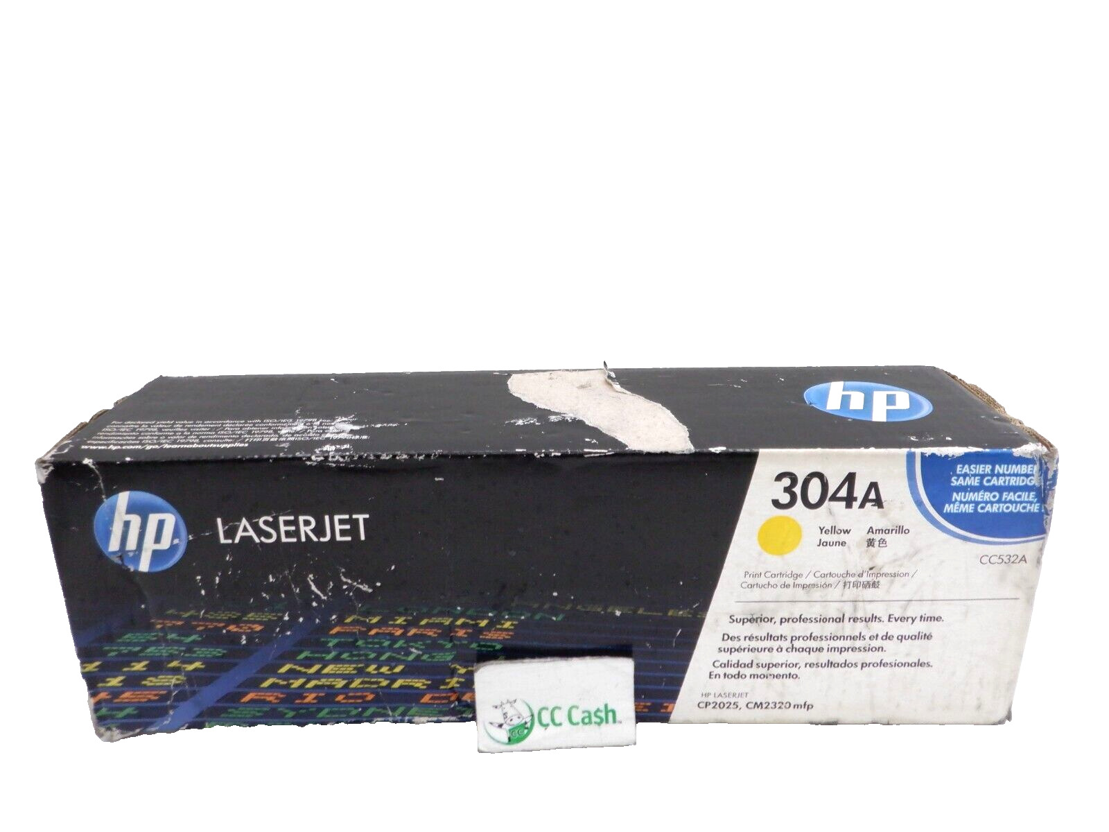 Genuine HP 304A CC532A YELLOW  Print Cartridge F. Shipping D