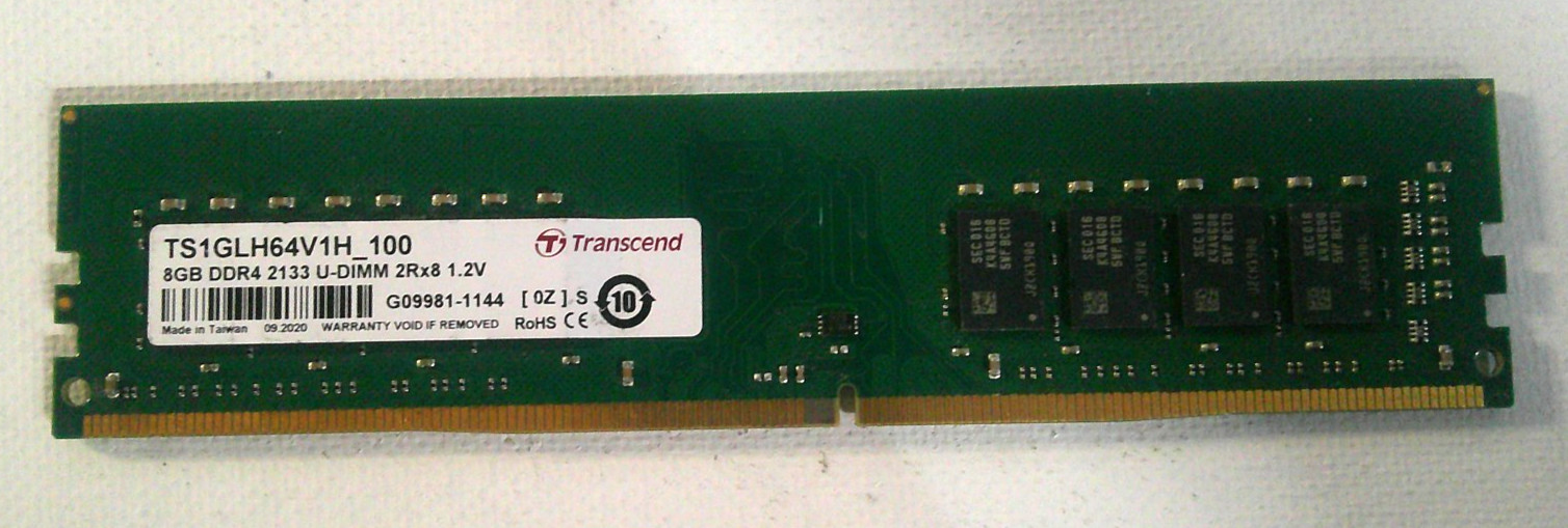 Transcend 8GB DDR4 2133 U-DIMM 2Rx8 TS1GLH64V1H-100 Memory Module
