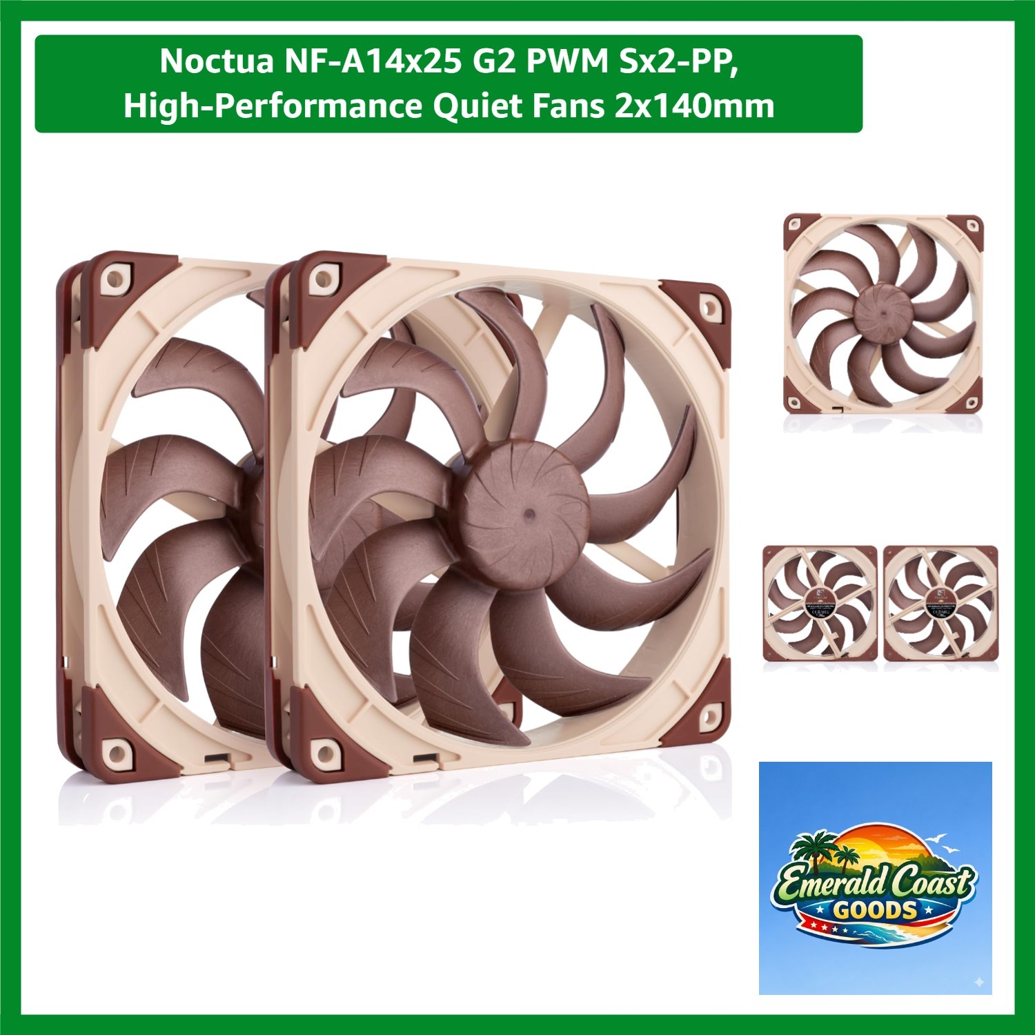 High-Performance Quiet Fans 2x140mm