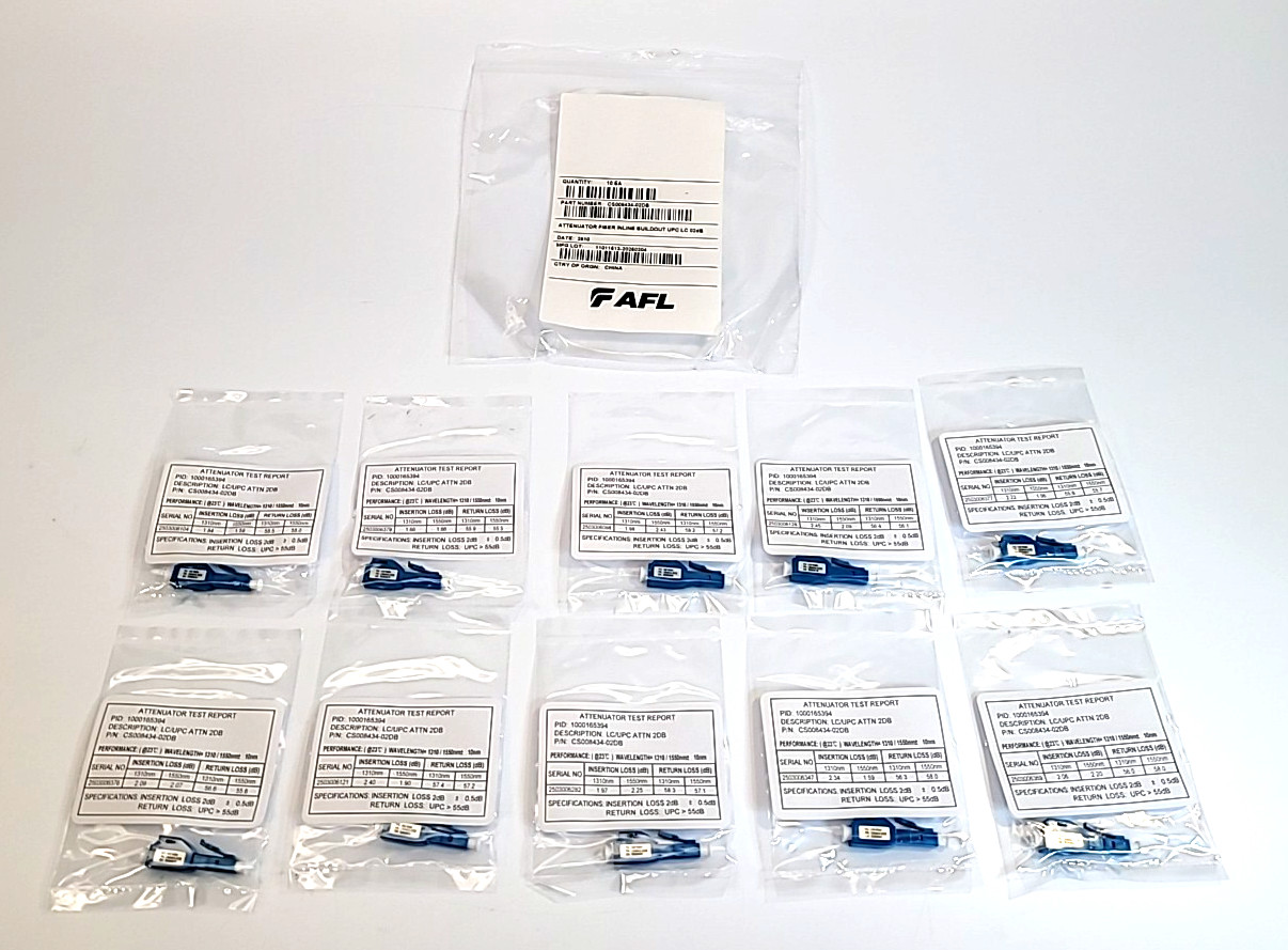 10Pcs Fiber Optic Attenuator 2dB LC/UPC Single Mode Male-Female Fiber Attenuator